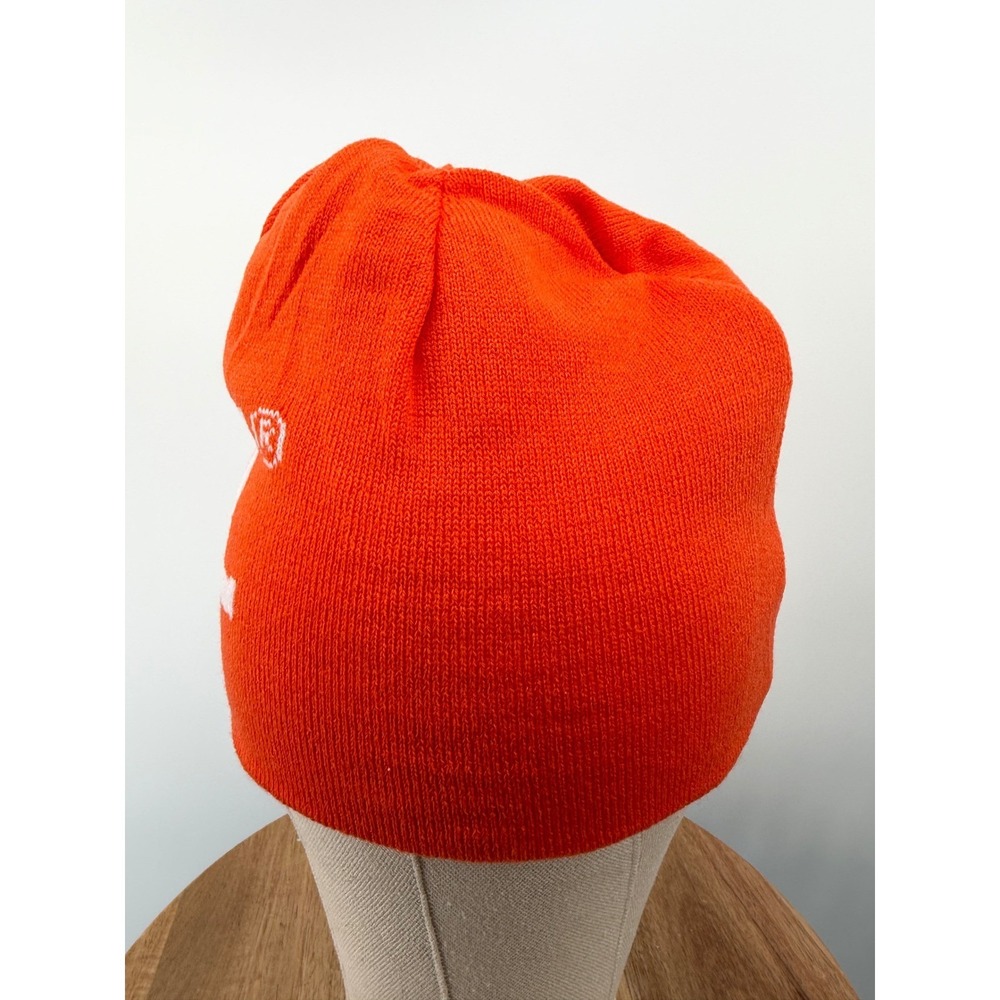 NEW Aperol Reversible Orange White Knit Beanie Hat One Size Fits Most - Picture 3 of 7